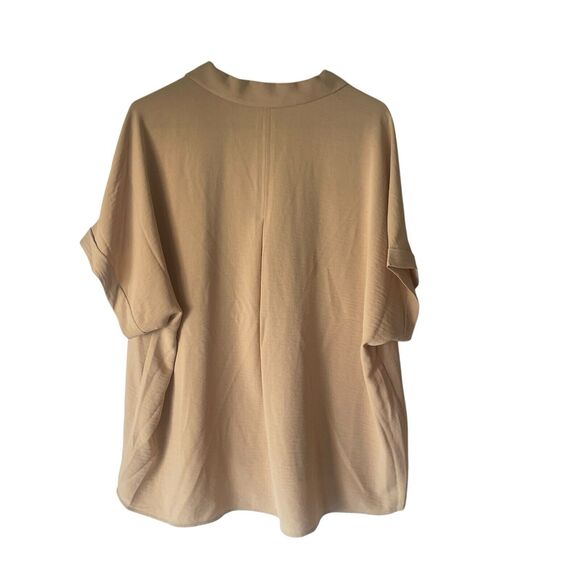 Maison‎ d'Amelie Paris Women's Size XL Beige Minimalist Tunic Blouse - Picture 6 of 10